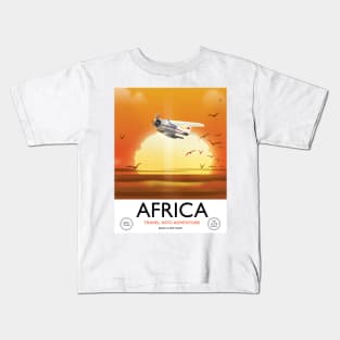 Africa Sunset travel poster Kids T-Shirt